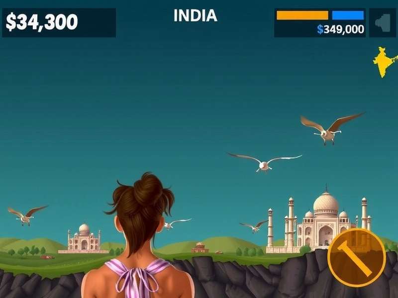 Royal Runner Pro game screenshot showing Indian locations